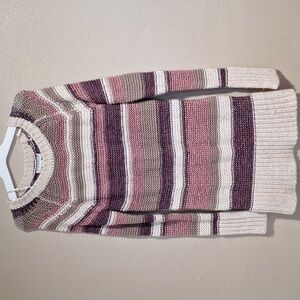 If it were me sweater long l9ng sleeve pink brown tan white